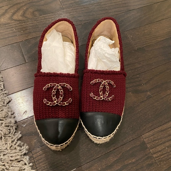 Chanel knitted red espadrilles size 36 - Picture 4 of 6
